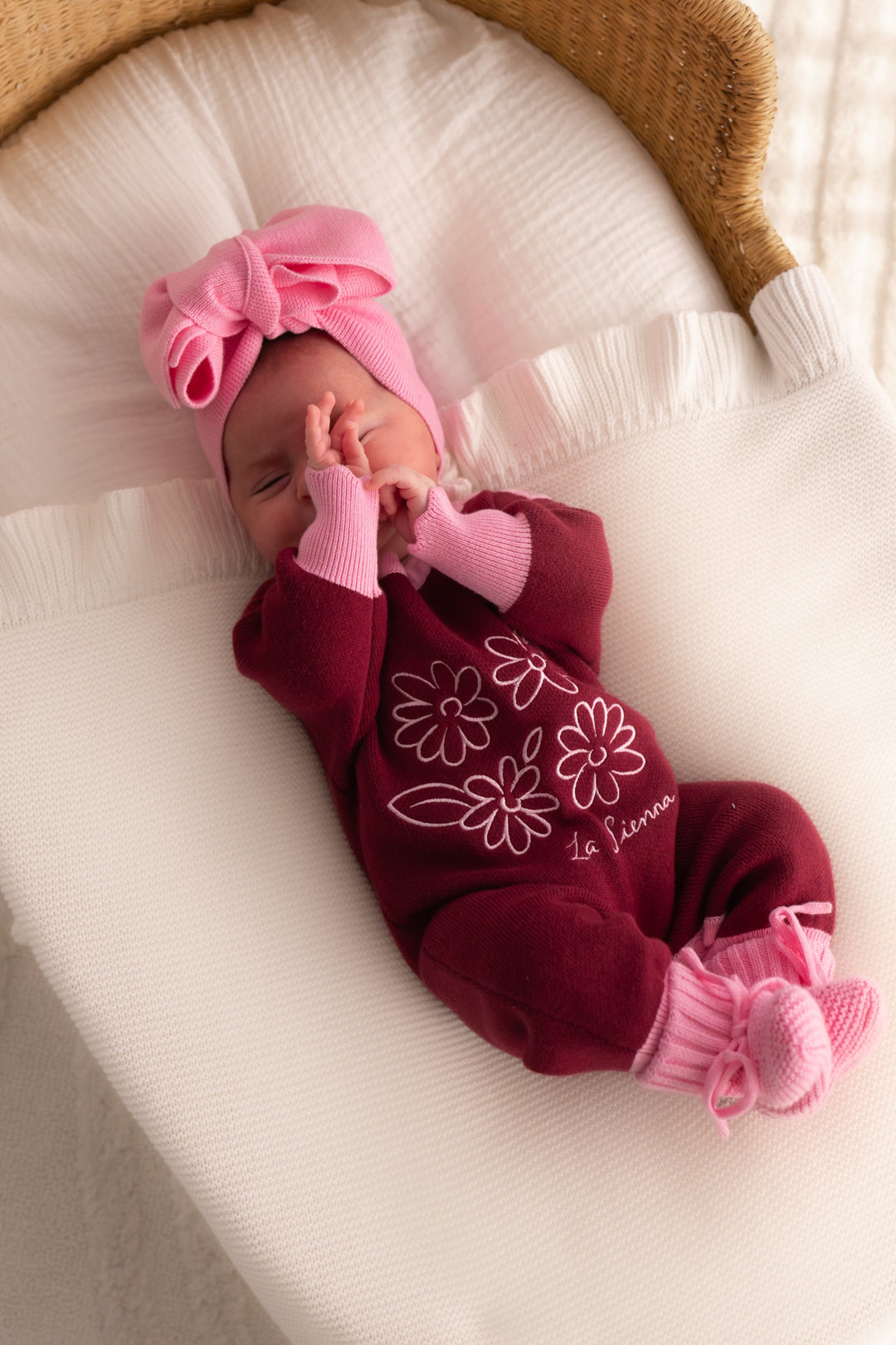 Knitted Headwrap - Peony Pink