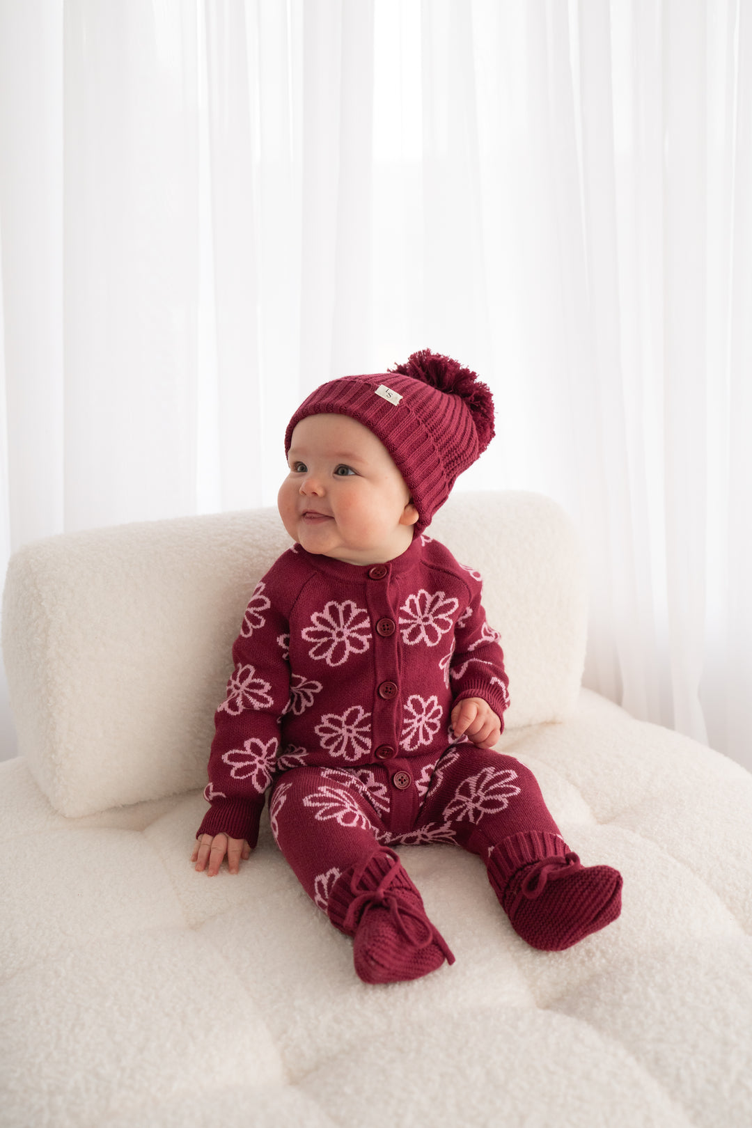Chunky Knit Beanie - Merlot