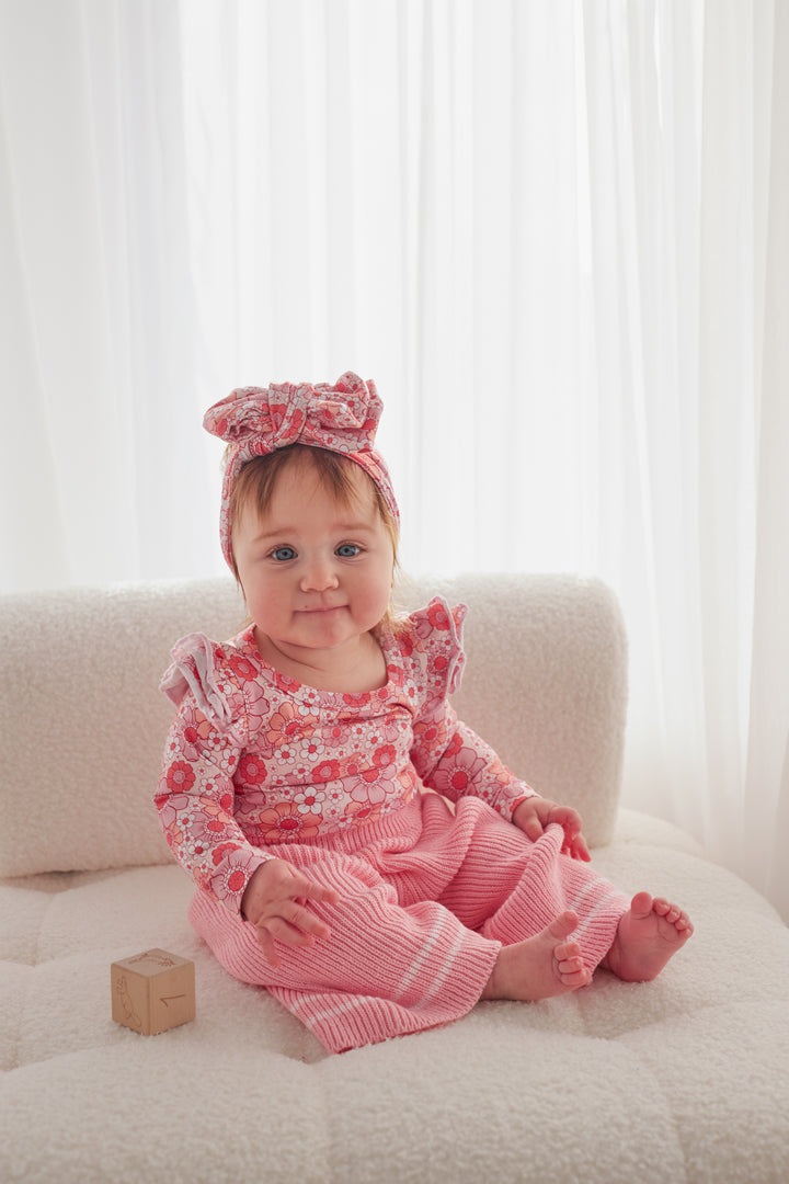 Floral Long Sleeve Flutter - Molly