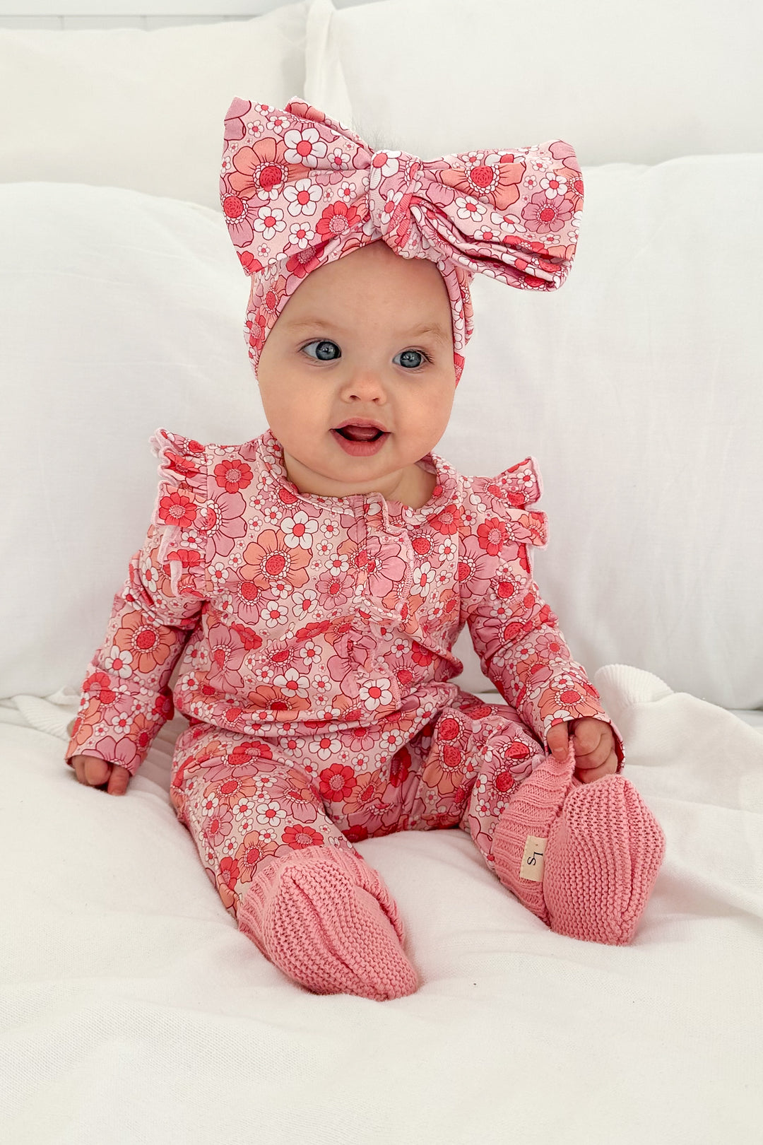 Floral Frill Zip Romper - Molly