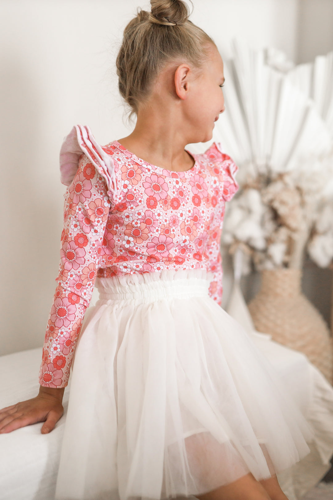 Floral Long Sleeve Flutter - Molly