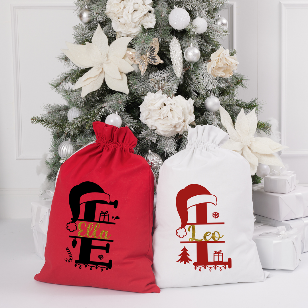 Santa Sack Monogram Name La Sienna Couture