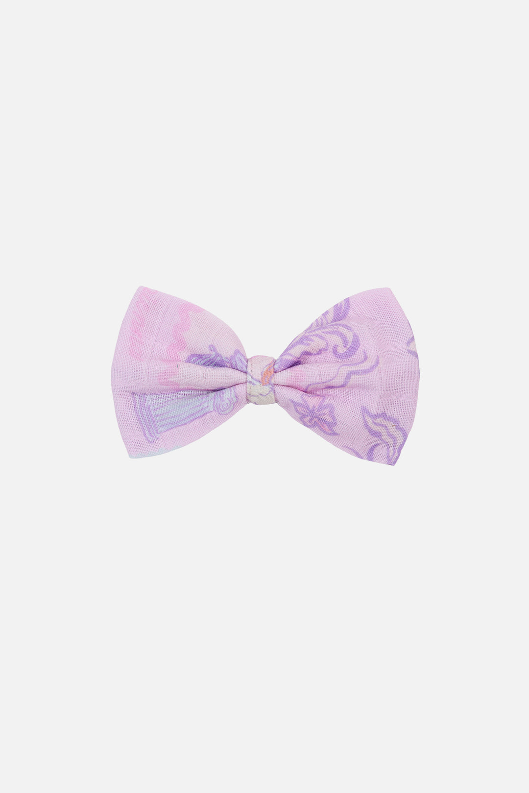 Muslin Large Bow Clip - Swan