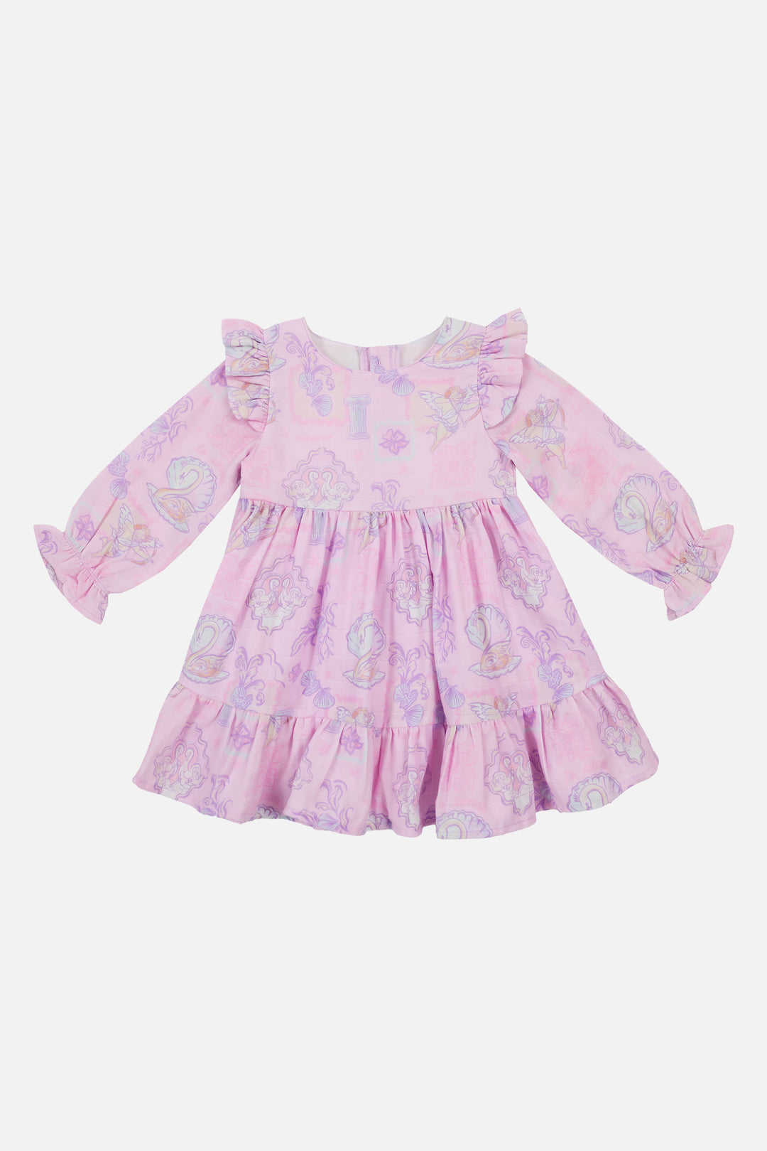 Muslin Ruffle Dress - Swan
