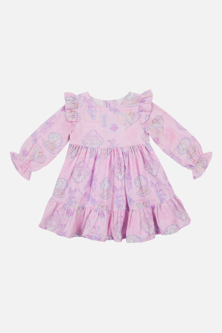 Muslin Ruffle Dress - Swan