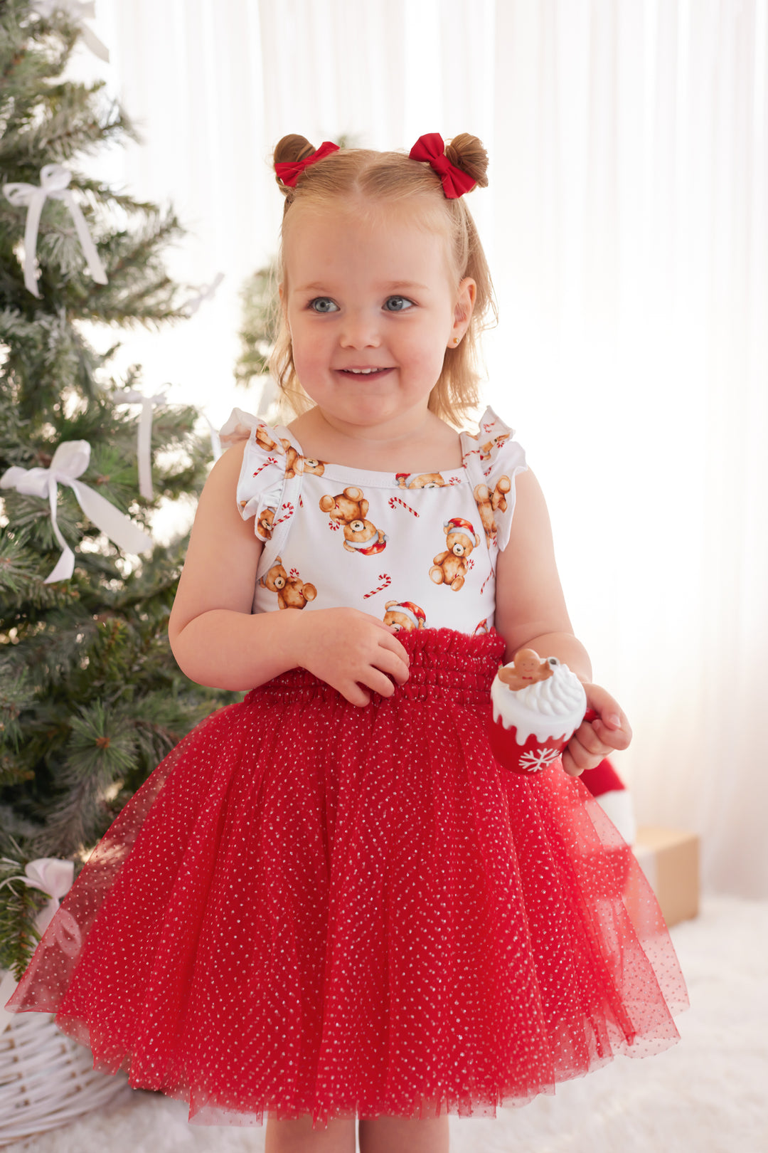Tulle Sparkle Tutu Skirt - Red