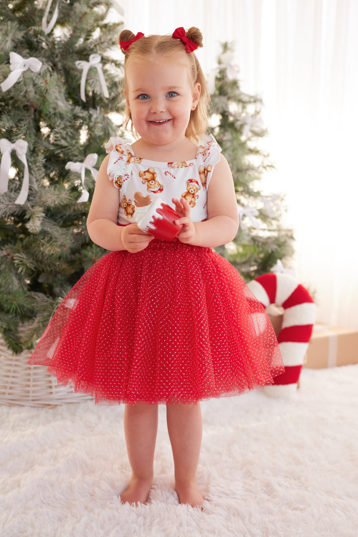 Flutter Singlet - Christmas Teddy