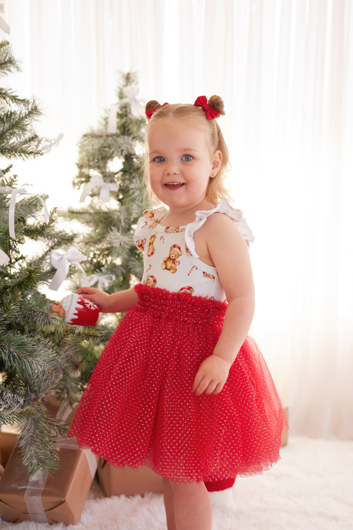 Flutter Singlet - Christmas Teddy