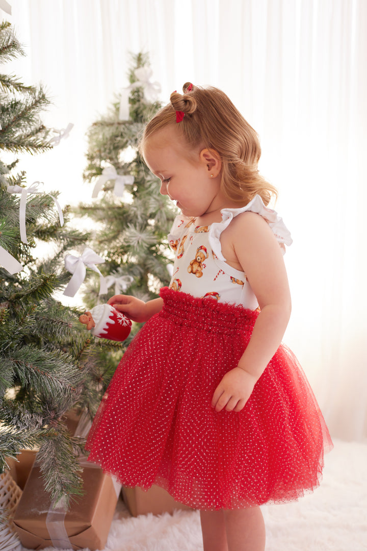 Flutter Singlet - Christmas Teddy