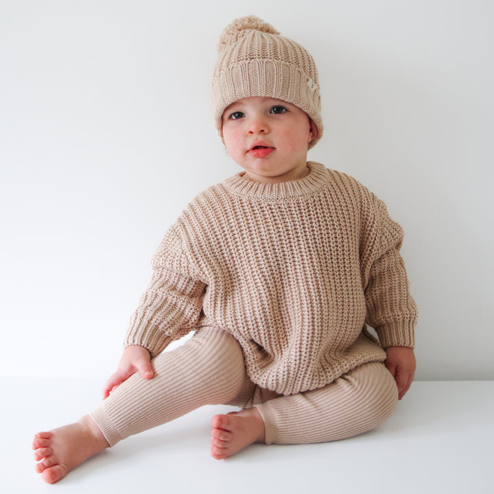 oat baby kids chunky knitted jumper