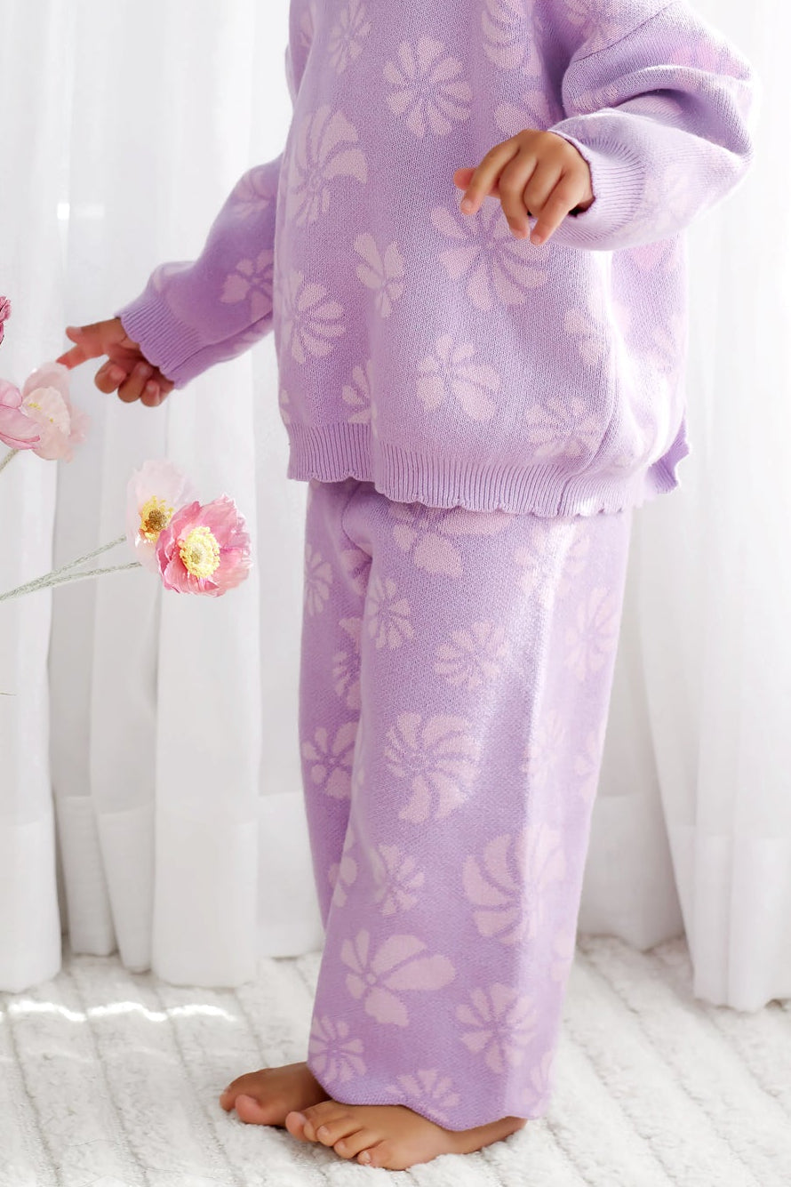 Knitted Wide Leg Pants - Odette