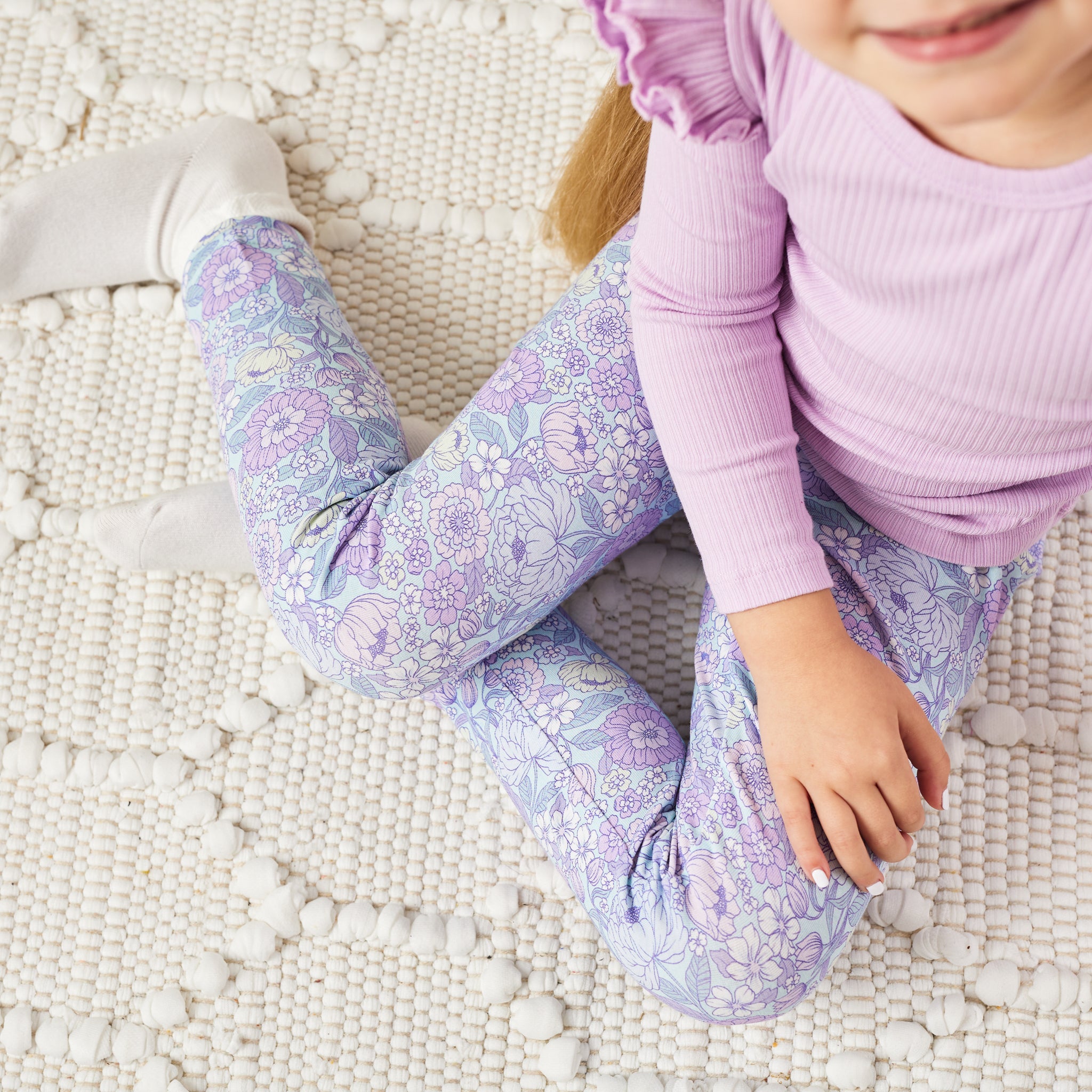 Purple floral deals leggings