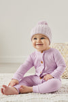 Cozy Long Sleeve Louie Romper - Orchid Bloom