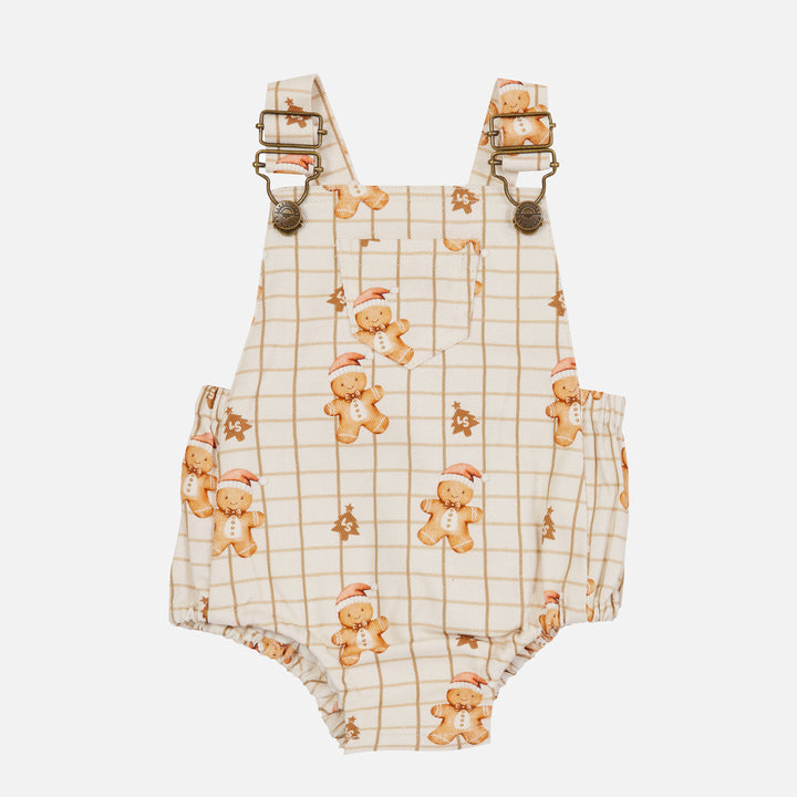 Overall Romper - Jolly Little Gingerbread