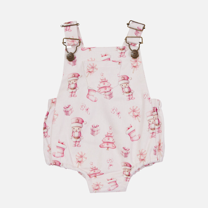 Overall Romper - Pink Nutcracker