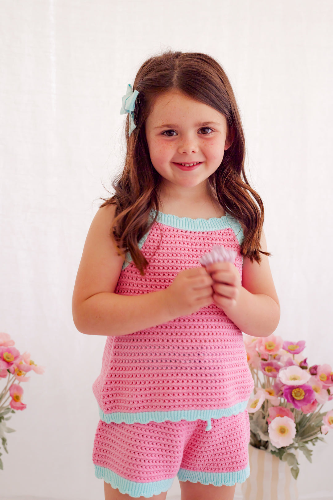 Crochet Shorts - Pink Sorbet