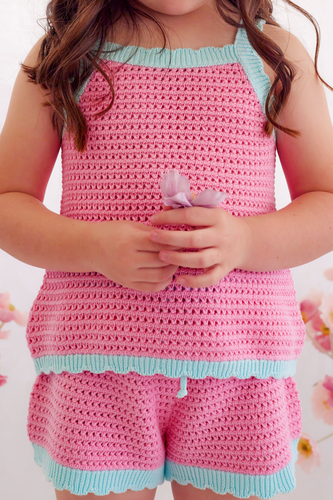 Crochet Shorts - Pink Sorbet