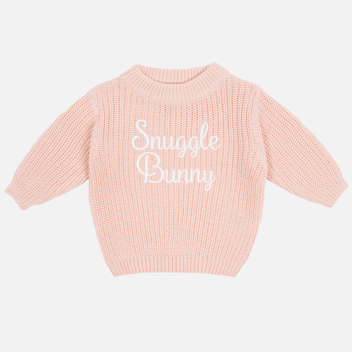Embroidered Easter Chunky Knit - Peachy