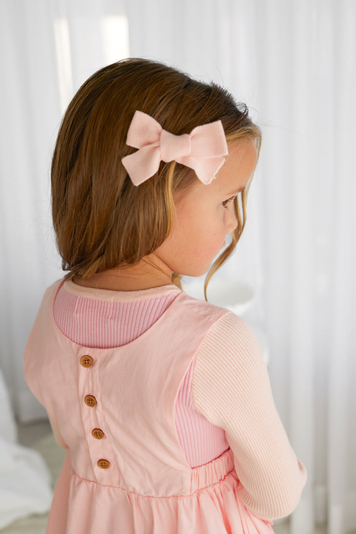 Knitted Mini Bows - Peach
