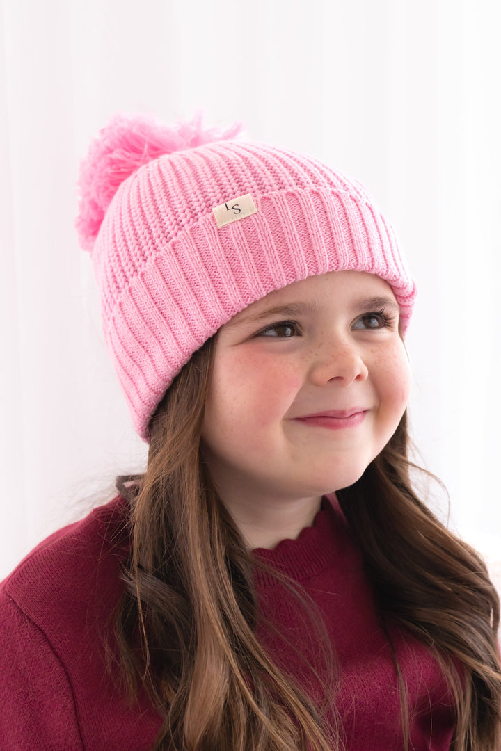 Chunky Knit Beanie - Peony Pink