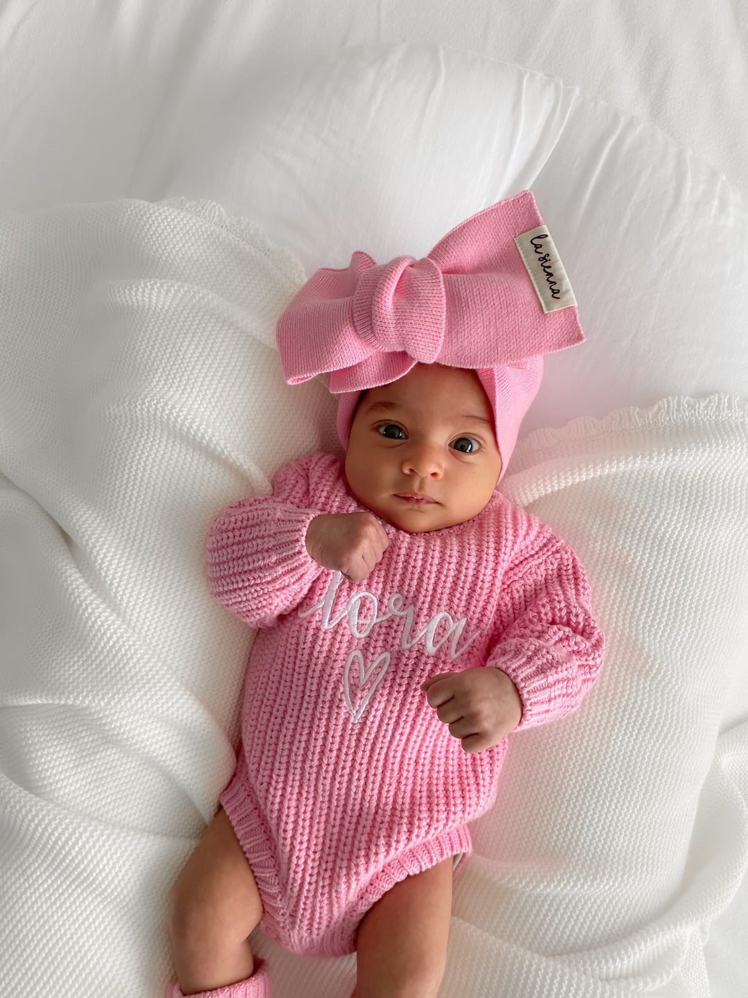 Super Chunky Knit Romper - Peony Pink