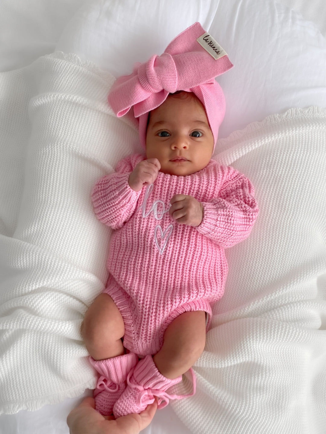 Knitted Headwrap - Peony Pink