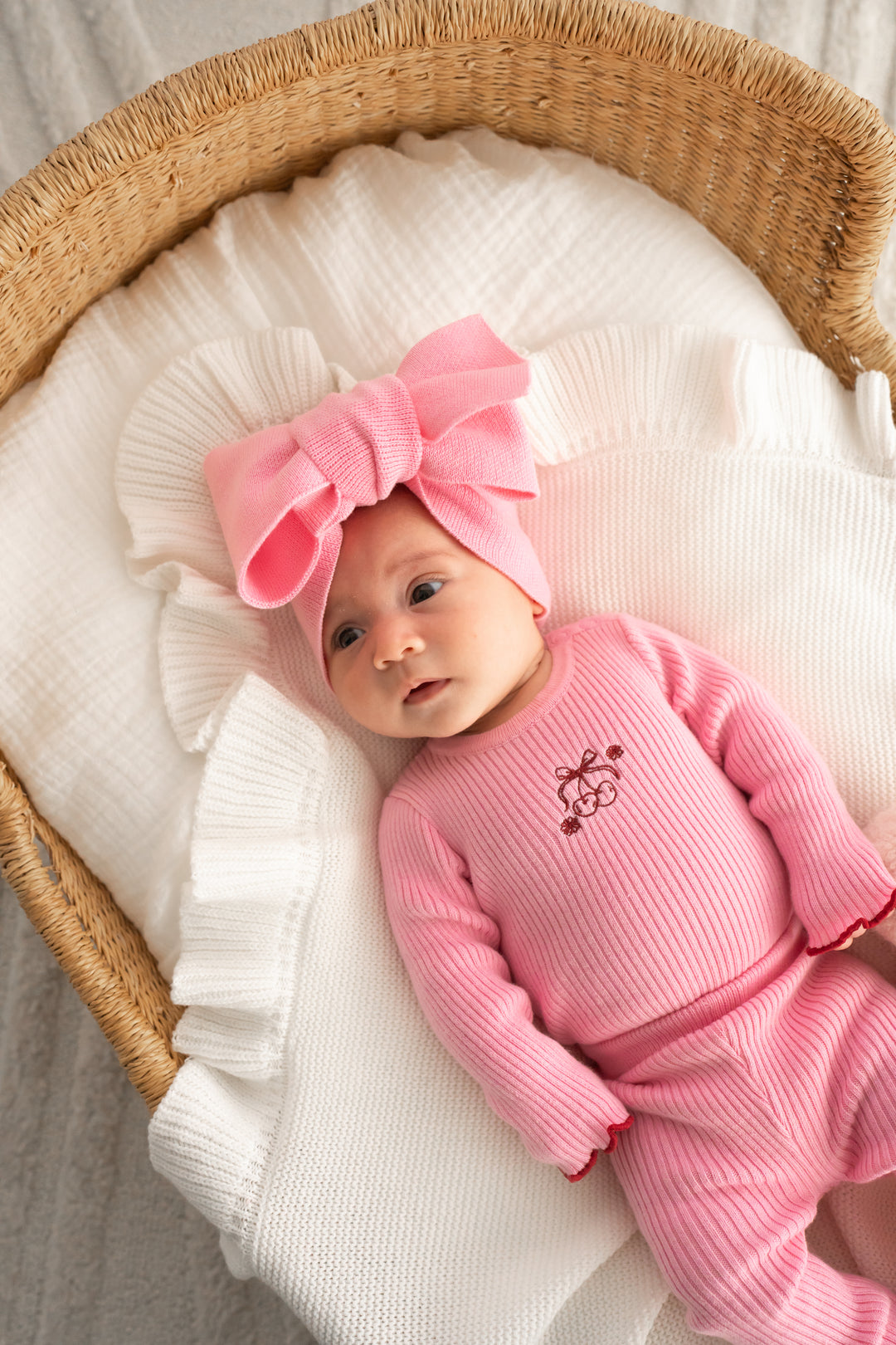 Knitted Bodysuit/Top - Peony Pink