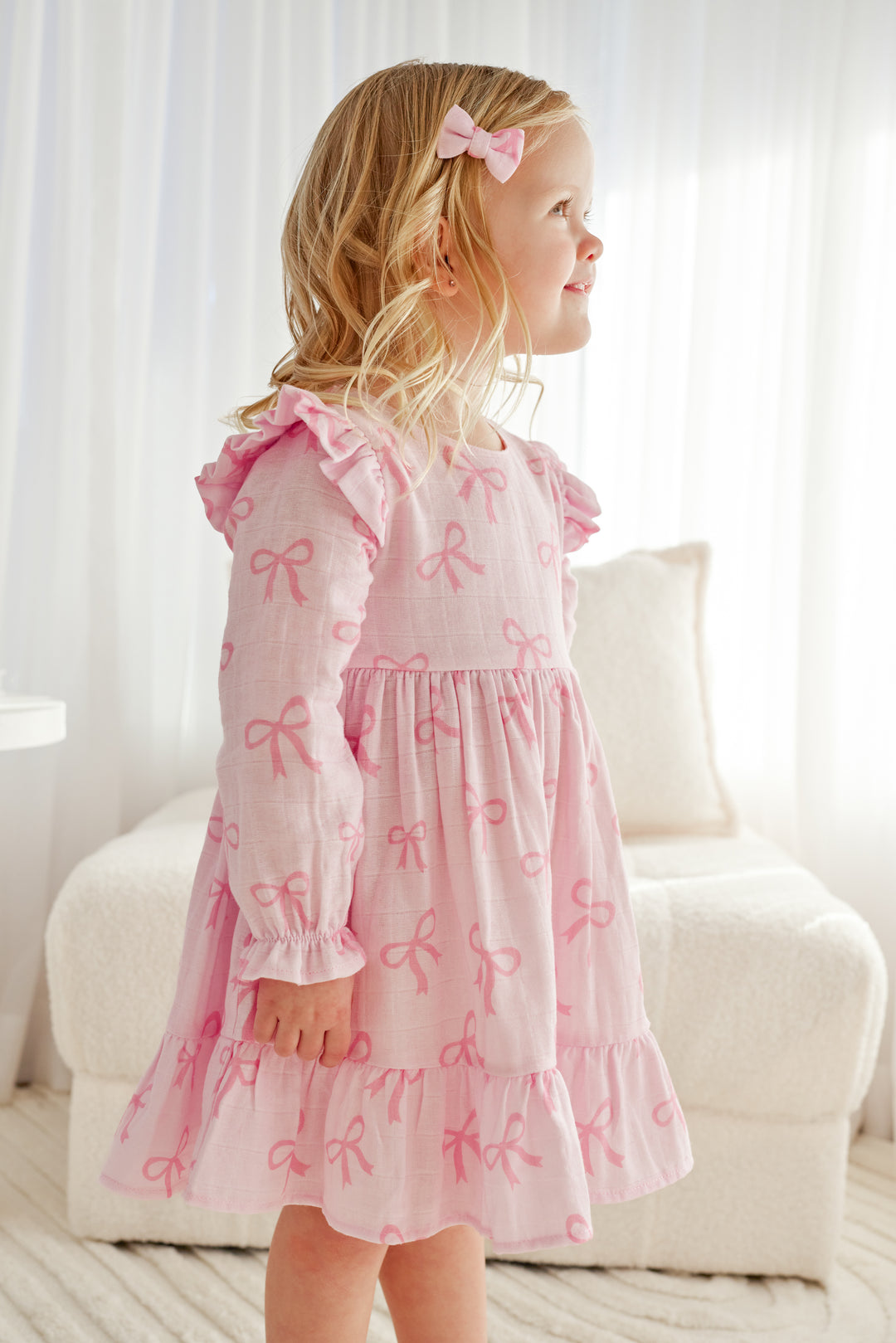 Muslin Mini Bows - Pink Bows