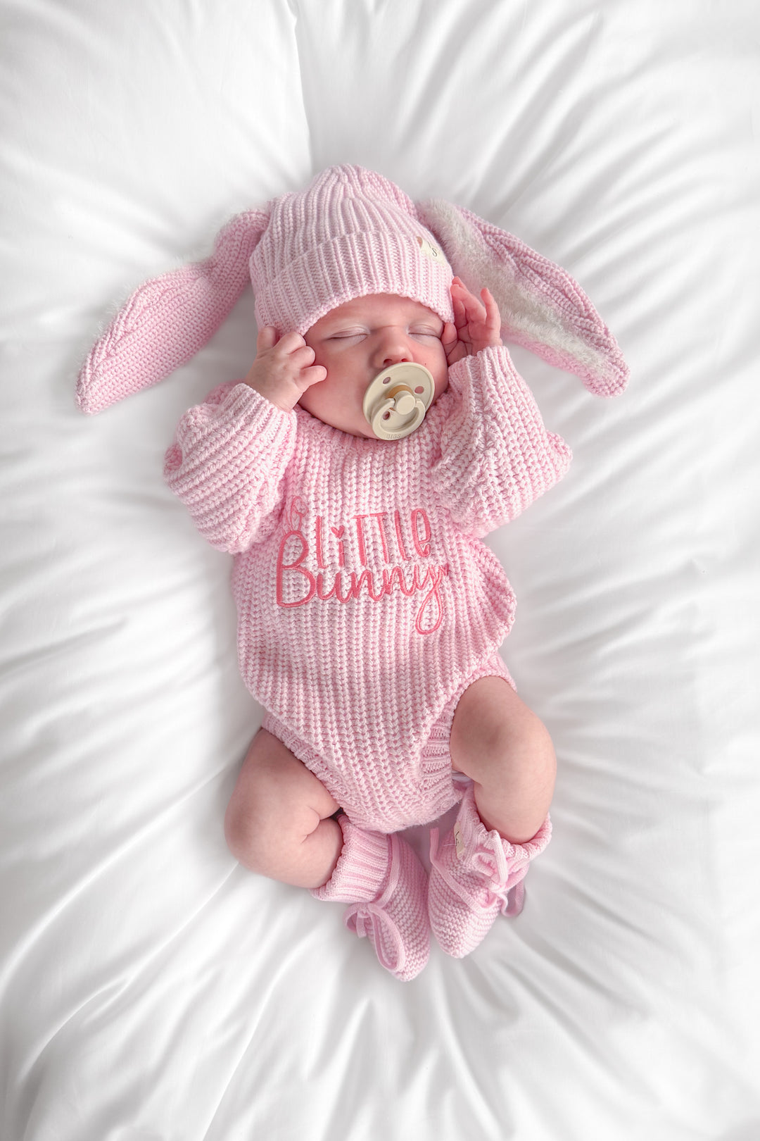 Super Chunky Knit Romper - Ballerina Pink