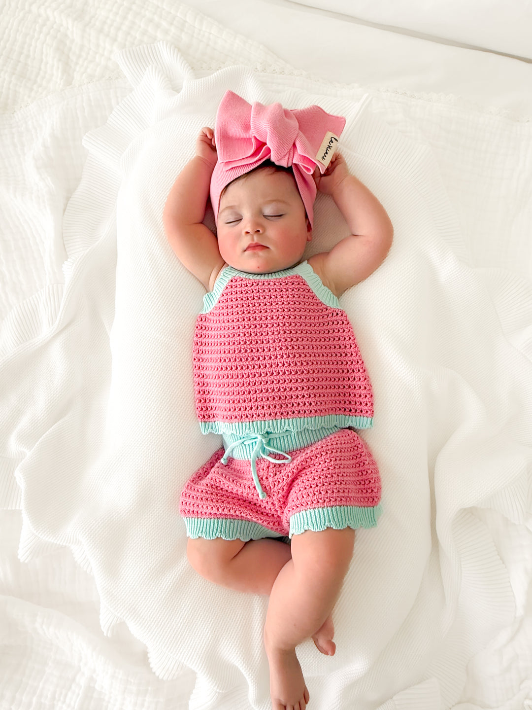 Crochet Shorts - Pink Sorbet