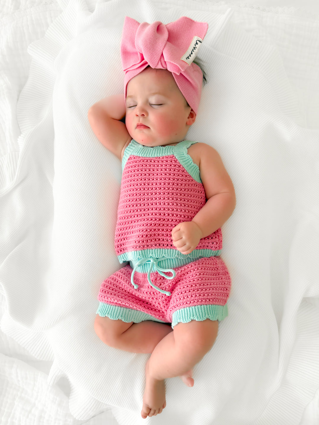 Crochet Shorts - Pink Sorbet