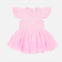 Embroidered Cozy Summer Tutu Dress - Pink Lemonade