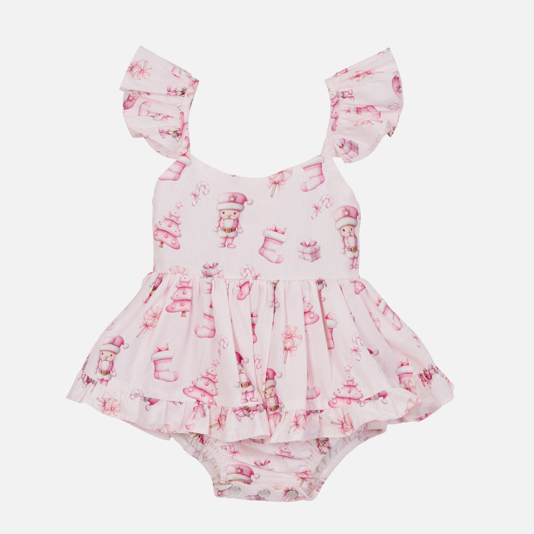 Pixie Romper - Pink Nutcracker