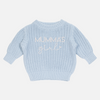 Embroidered Mother's Day Super Chunky Knit - Powder Blue