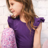 Short Sleeve Flutter - Purple