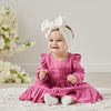 Muslin Ruffle Dress - Raspberry