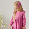 Muslin Ruffle Dress - Raspberry