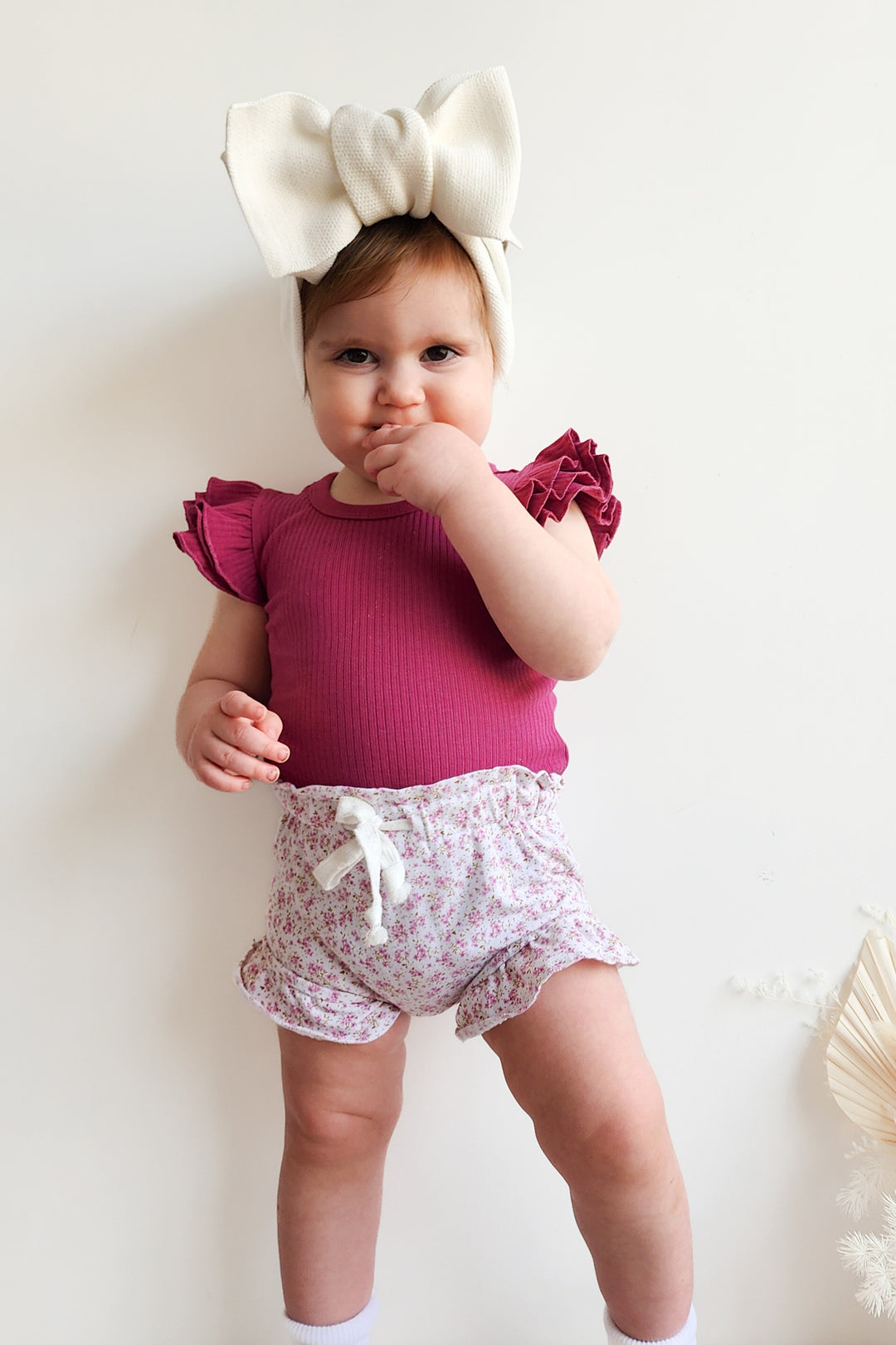 Cozy Short Sleeve Flutter - Raspberry