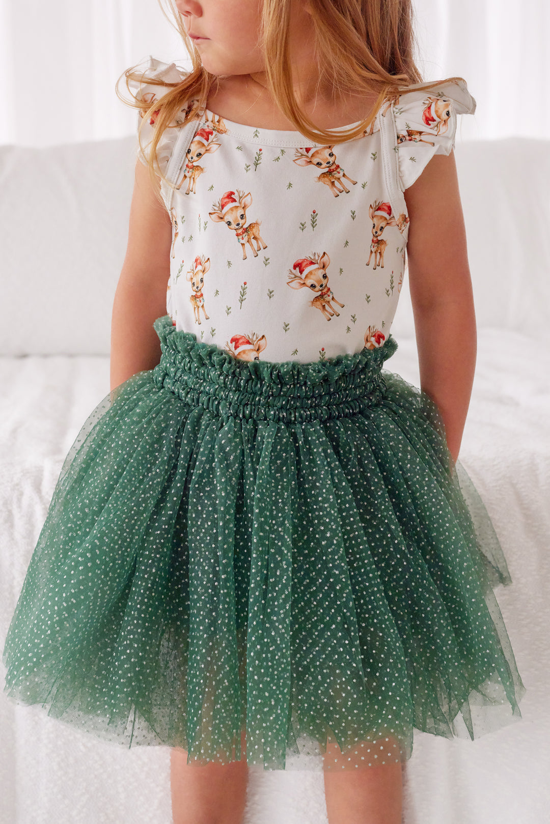 Tulle Sparkle Tutu Skirt Forest Green – La Sienna Couture