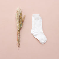Ribbed Socks - Milk