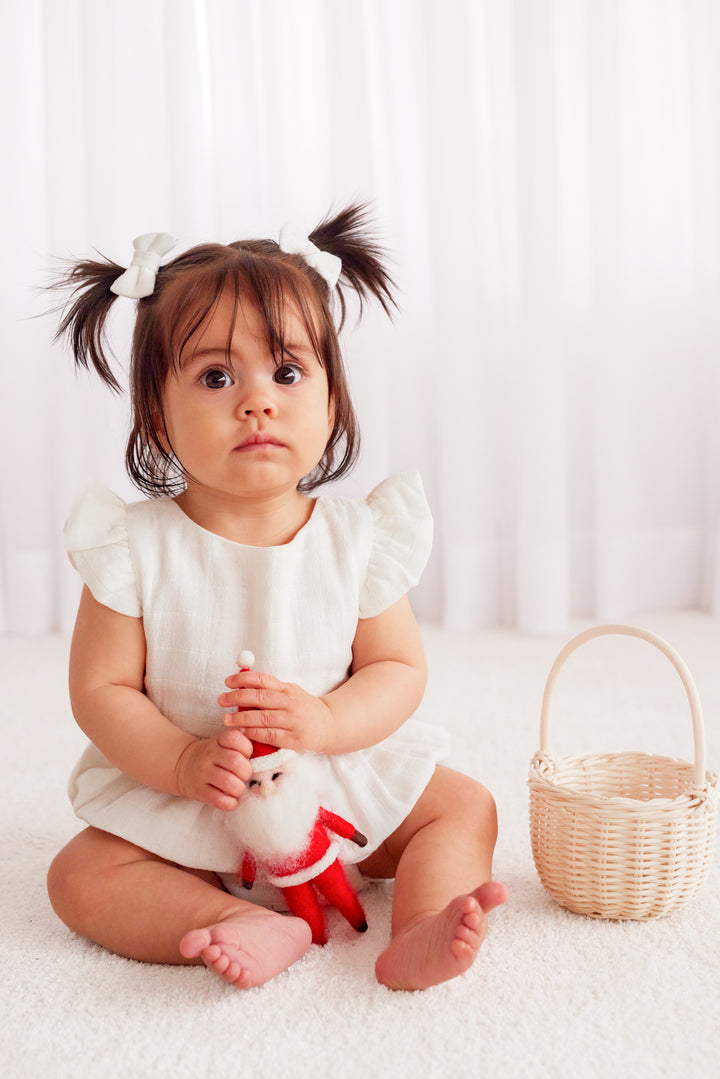 Muslin Bubble Romper - Coconut