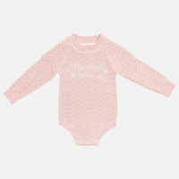 Embroidered Mother's Day Montee Romper - Rose Quartz