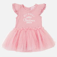 Embroidered Cozy Summer Tutu Dress - Rosewater