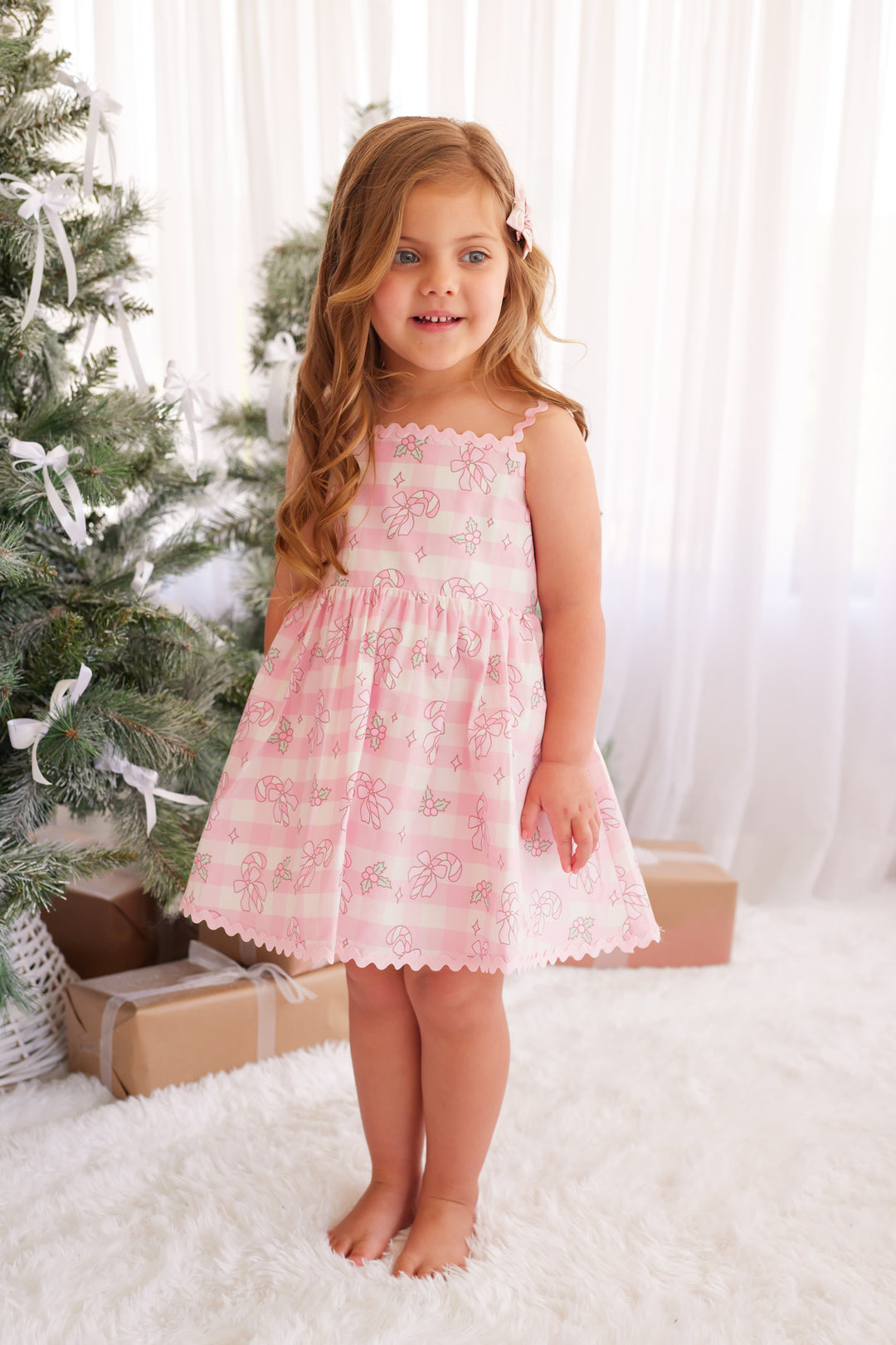 Ric Rac Dress - Candy Cane Lane