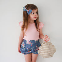 Cozy Short Sleeve Flutter - Tea Rose Pink