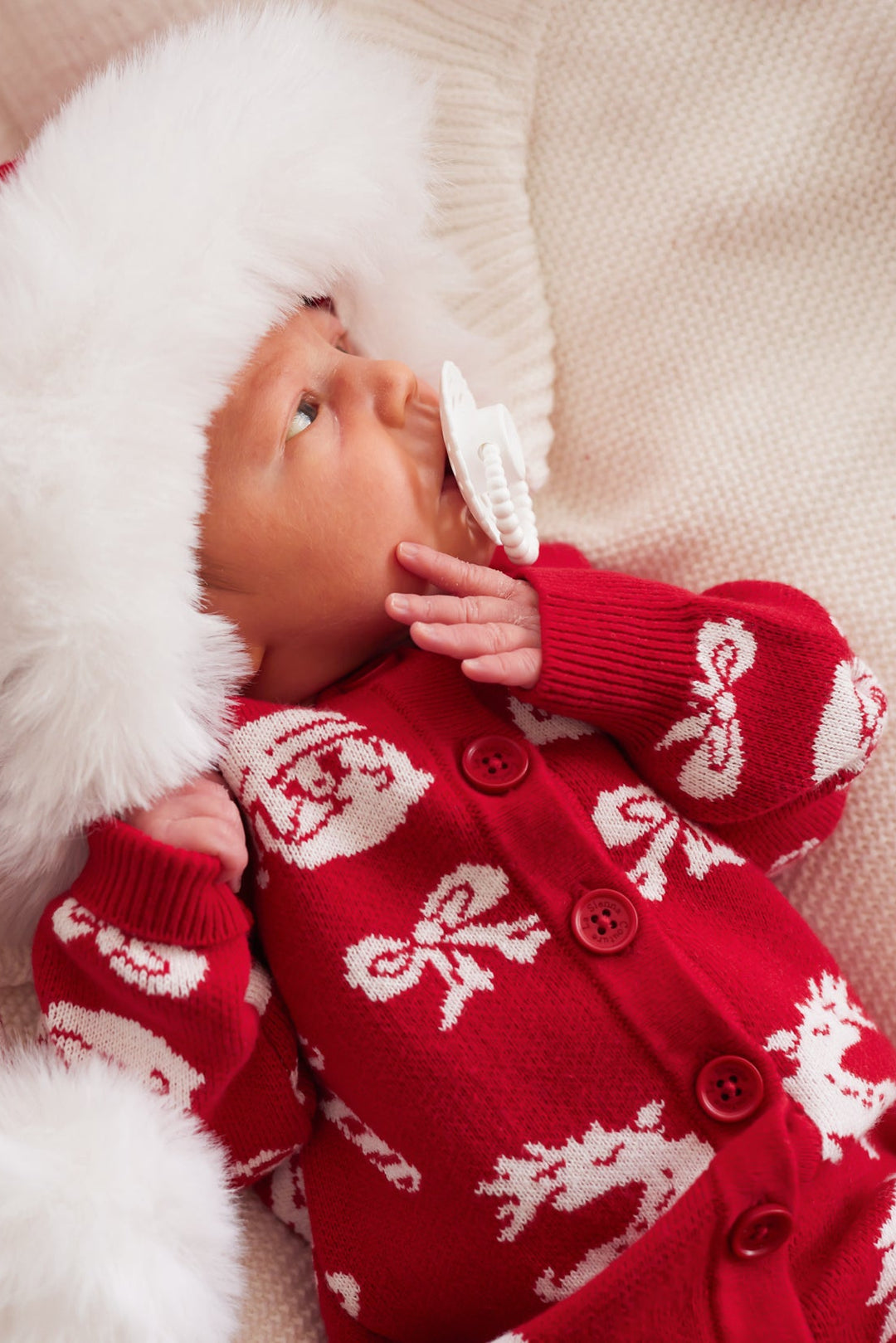 Knitted Louie Romper - Merry Little Christmas