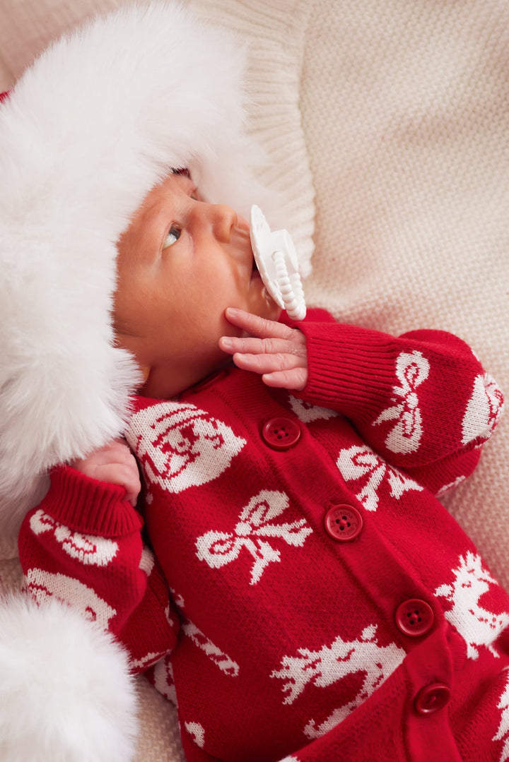 Knitted Louie Romper - Merry Little Christmas