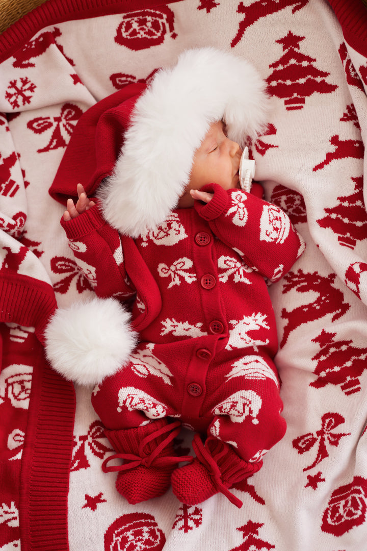 Knitted Blanket - Merry Little Christmas