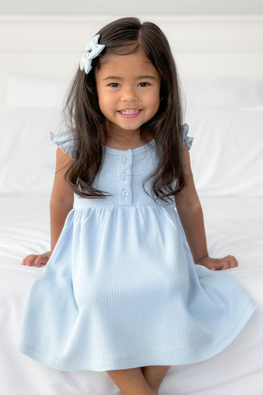 Summer Waffle Dress - Dove Blue La Sienna Couture Summer Waffle Dress - Dove Blue La Sienna Couture