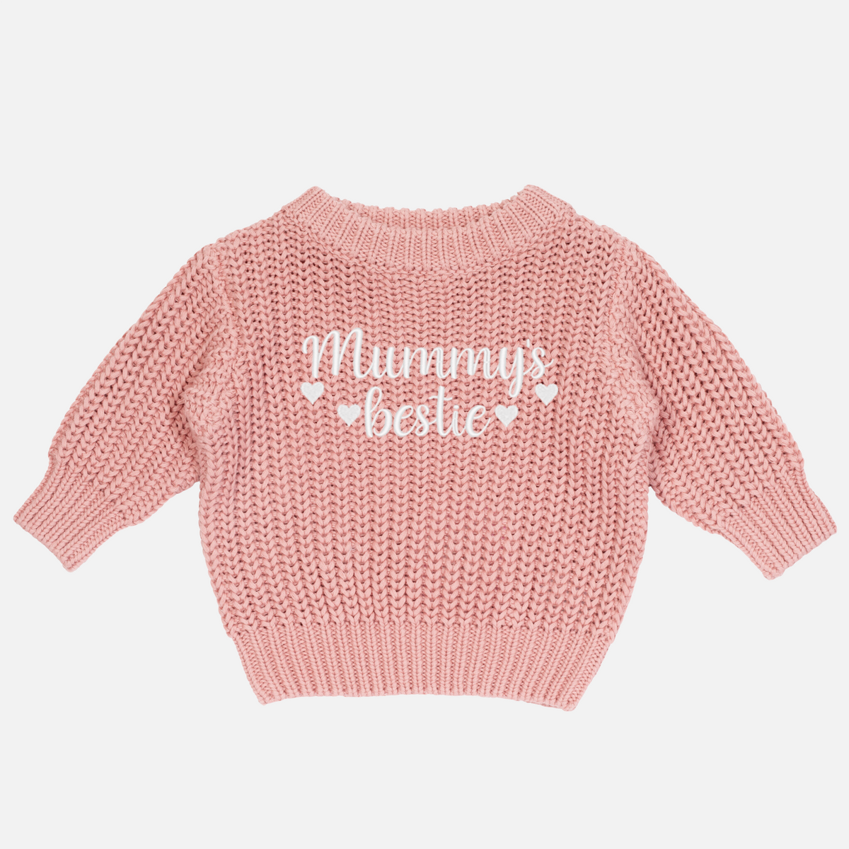 Embroidered Mother's Day Super Chunky Knit - Sunset